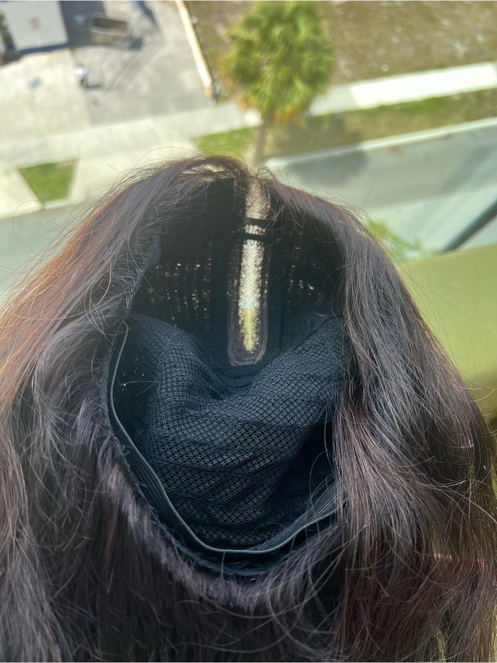 Human hair wig - Dark Brown - Picture 5 of 16